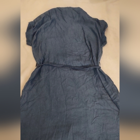 Francesca's Collections Denim Shirt Dress with Belt - Picture 5 of 6